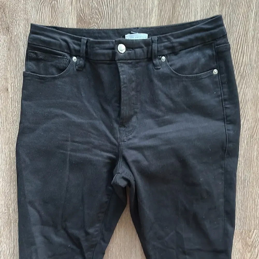 Good American Good Legs Jeans Black Size 10 High Rise Skinny - Picture 3 of 6